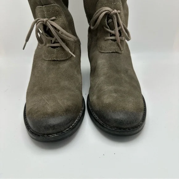 J. JILL Tall Boots Suede Leather Gray Zip Sz 6.5 Equestrian - Picture 3 of 11